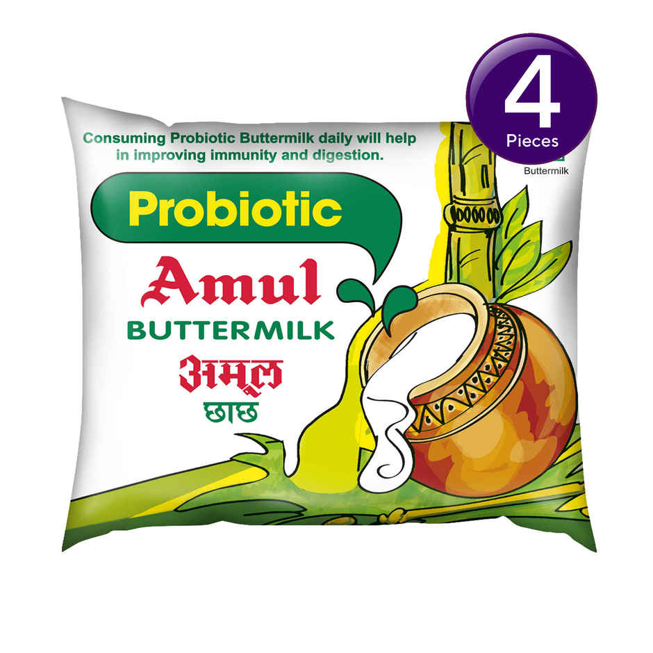 Amul Probiotic Buttermilk Pouch Combo - Buy at ₹44 Online | Instant ...