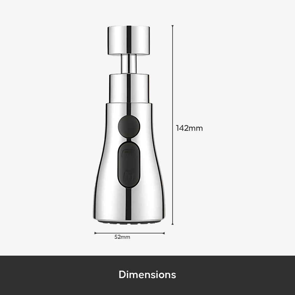 Daluci Kitchen Faucet Extender | Chrome 3-Mode Rotating Tap Nozzle Spray Head, Water Saver