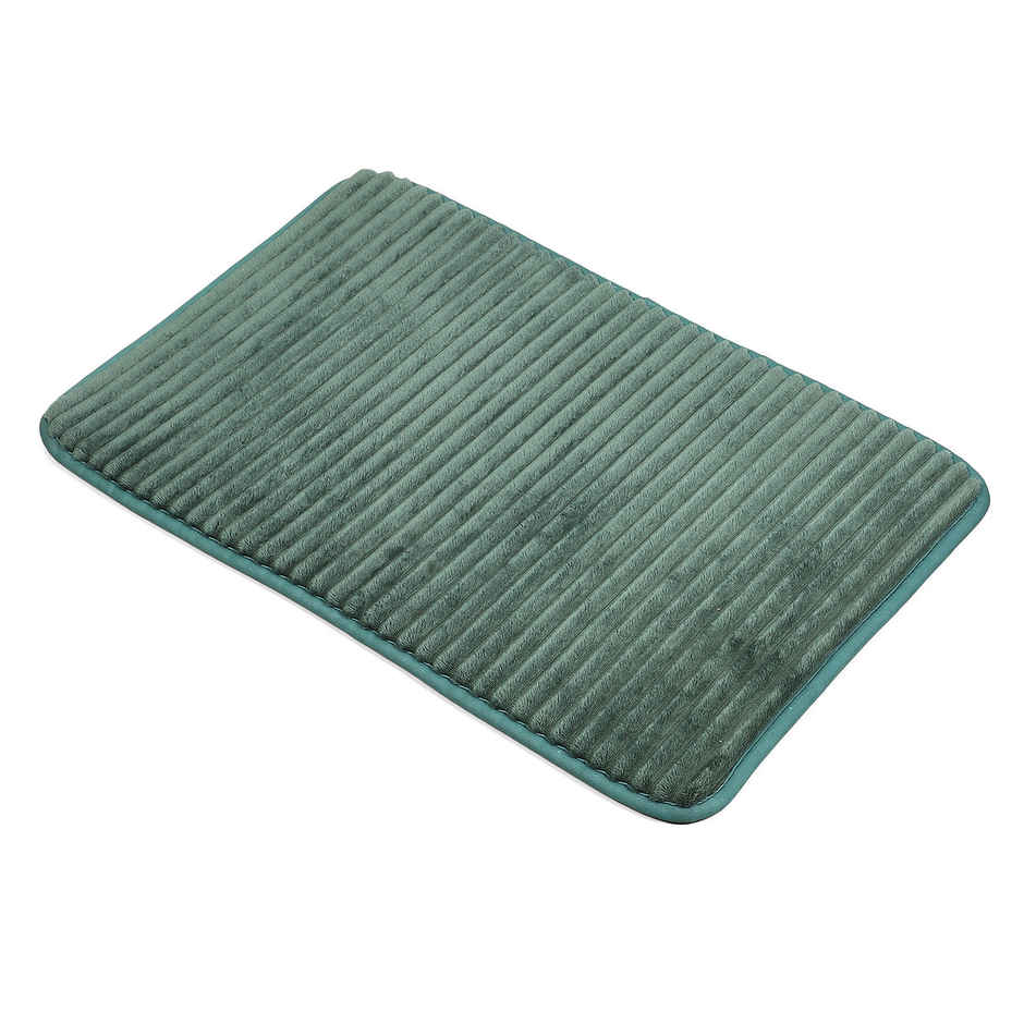 Status Ribbed Anti- Skid Foam Bath Mat | 40 x 60 cm | Green