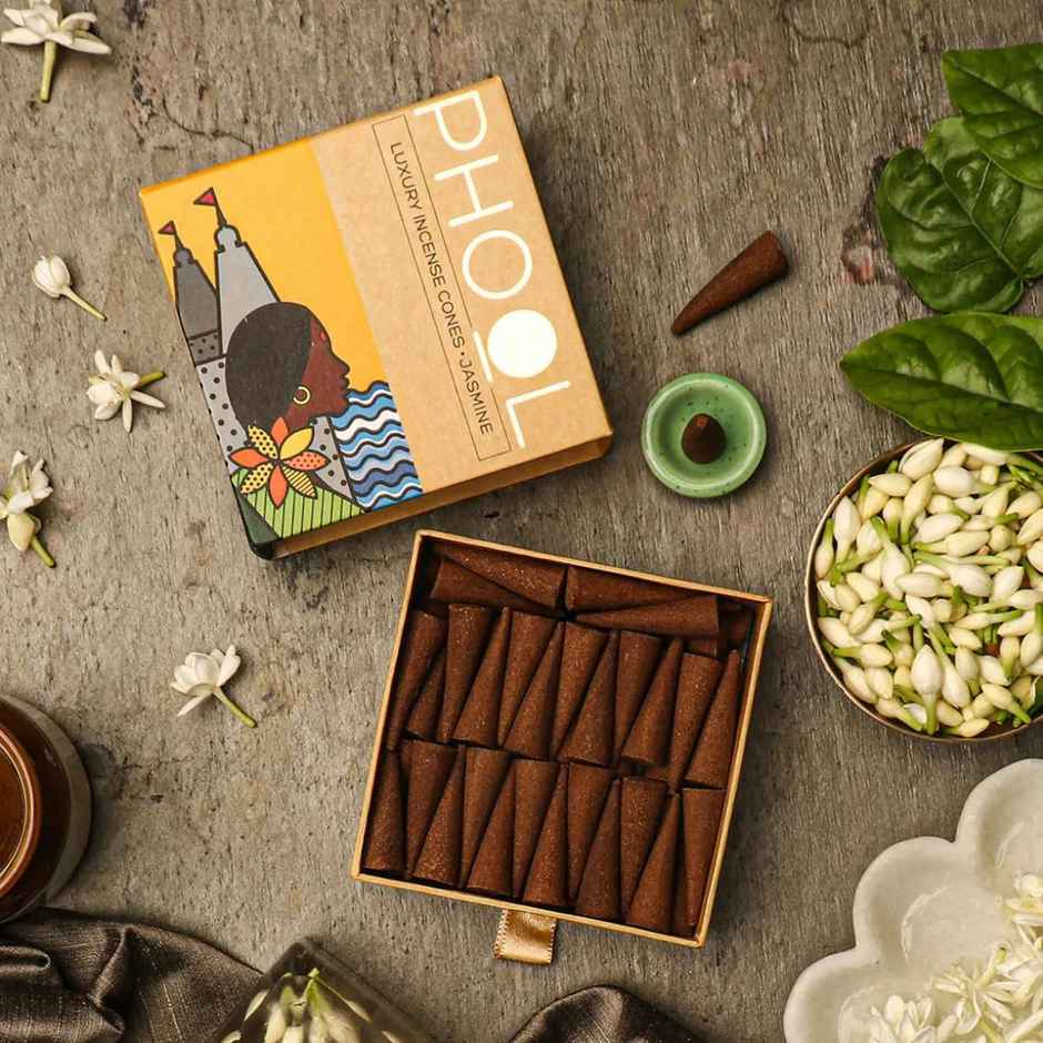 Jasmine Dhoop Cones 100% Natural Certified | Phool