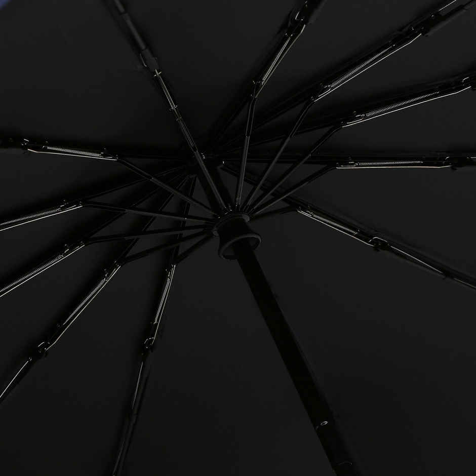 Citizen 3 Fold 23.5 Inch Navy Blue Auto Open Close Umbrella with Glass Handle