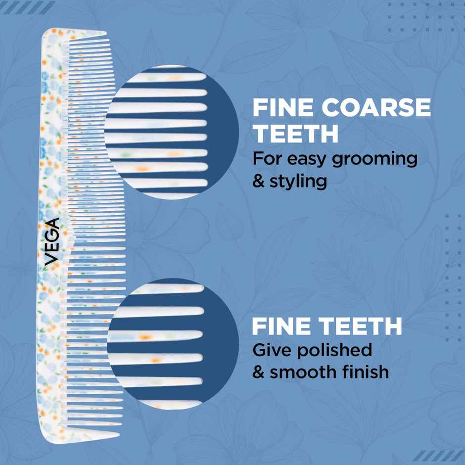 VEGA Tulip Grooming Hair Comb For Men And Women-Large | Dc-1279