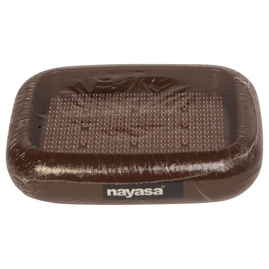 Nayasa Handy Twins Plastic Soap Case for Bathroom | Brown