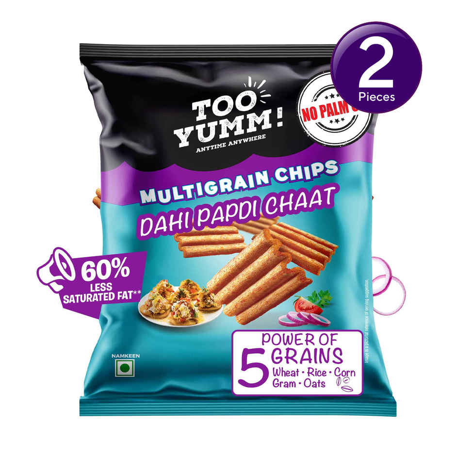Too Yumm! Dahi Papdi Chaat Multigrain Healthy Chips High Protein Crunchy Crisps Combo