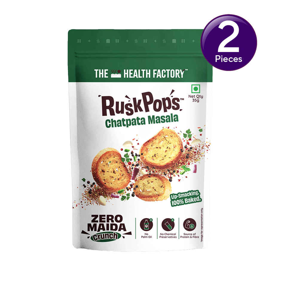 The Health Factory Toasted Snack Pops Chatpata Masala | Zero Maida Combo
