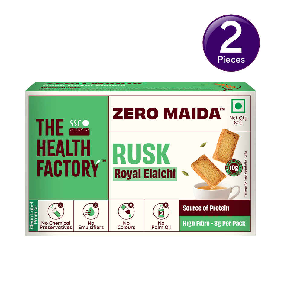 The Health Factory Zero Maida Rusk - Royal Elaichi Combo