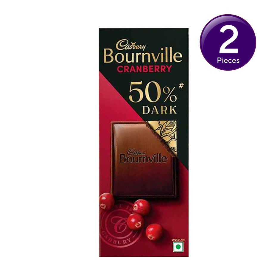 Cadbury Bournville Cranberry 50% Dark Chocolate Bar Combo