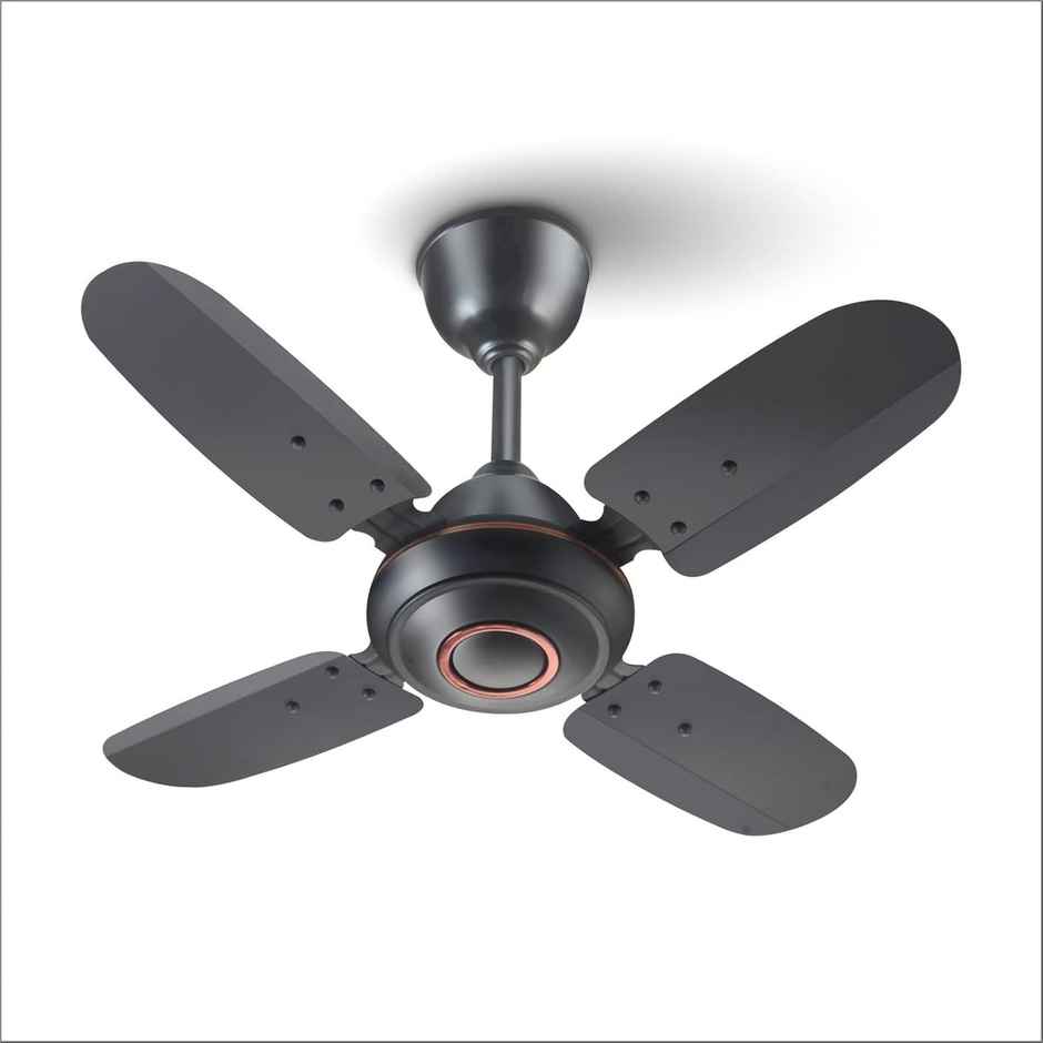 truTRTL Wave Ceiling Fan, 50W, 600Mm/24 Inch, High-Speed, Energy Saving, Durable & Stylish - Smoke Brown