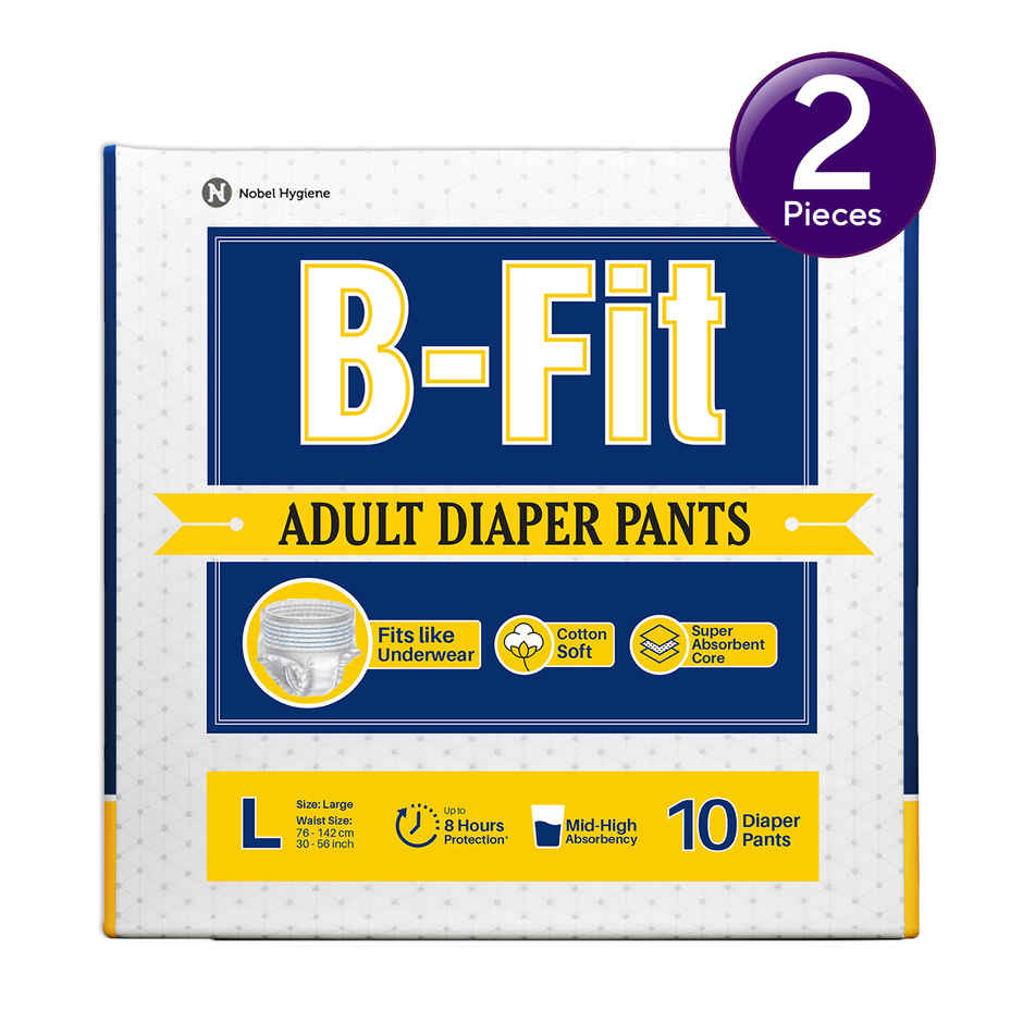 B-FIT Adult Diaper Pant | Regular Type | L | 30 - 56 inch Combo