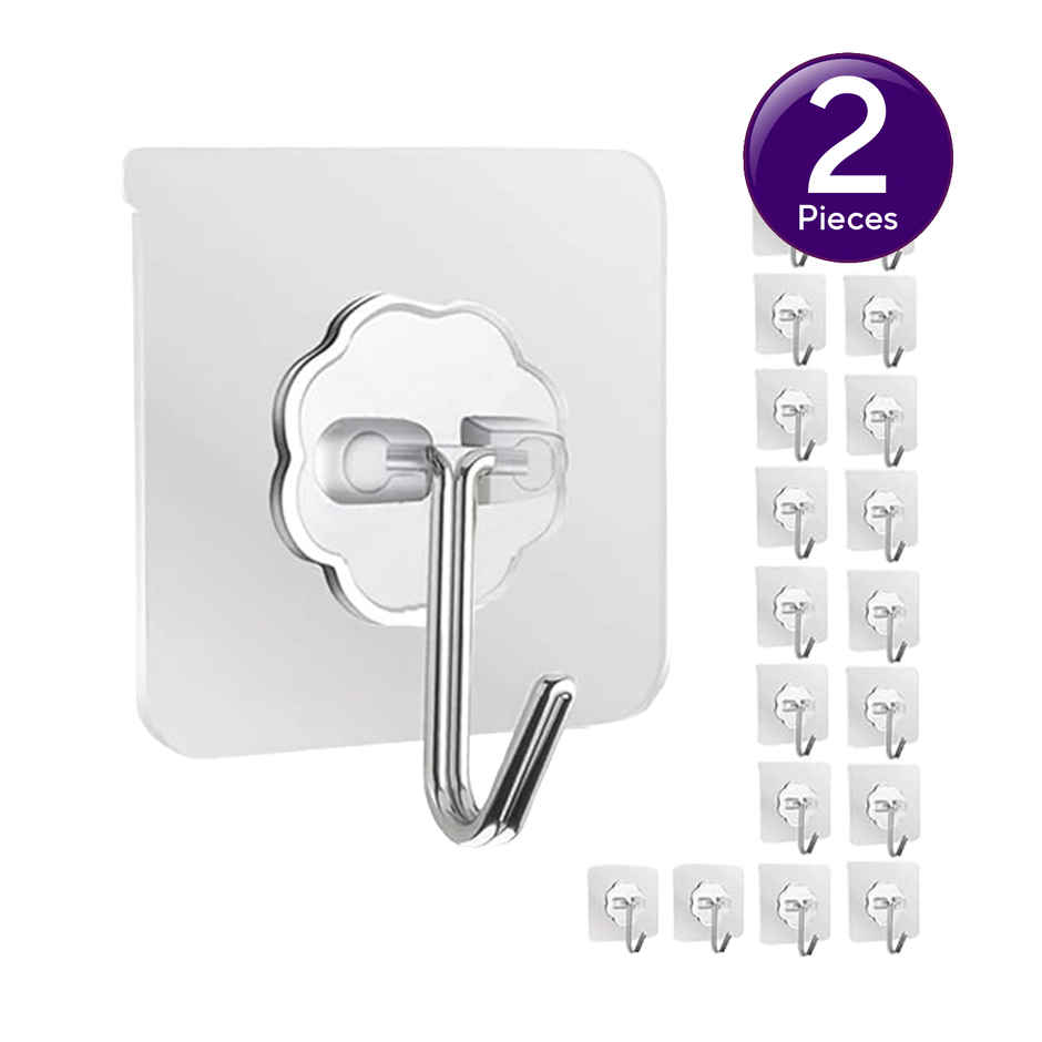 Perpetual Self-Adhesive Hooks | Heavy Duty Waterproof Hooks for Wall & Door Combo  