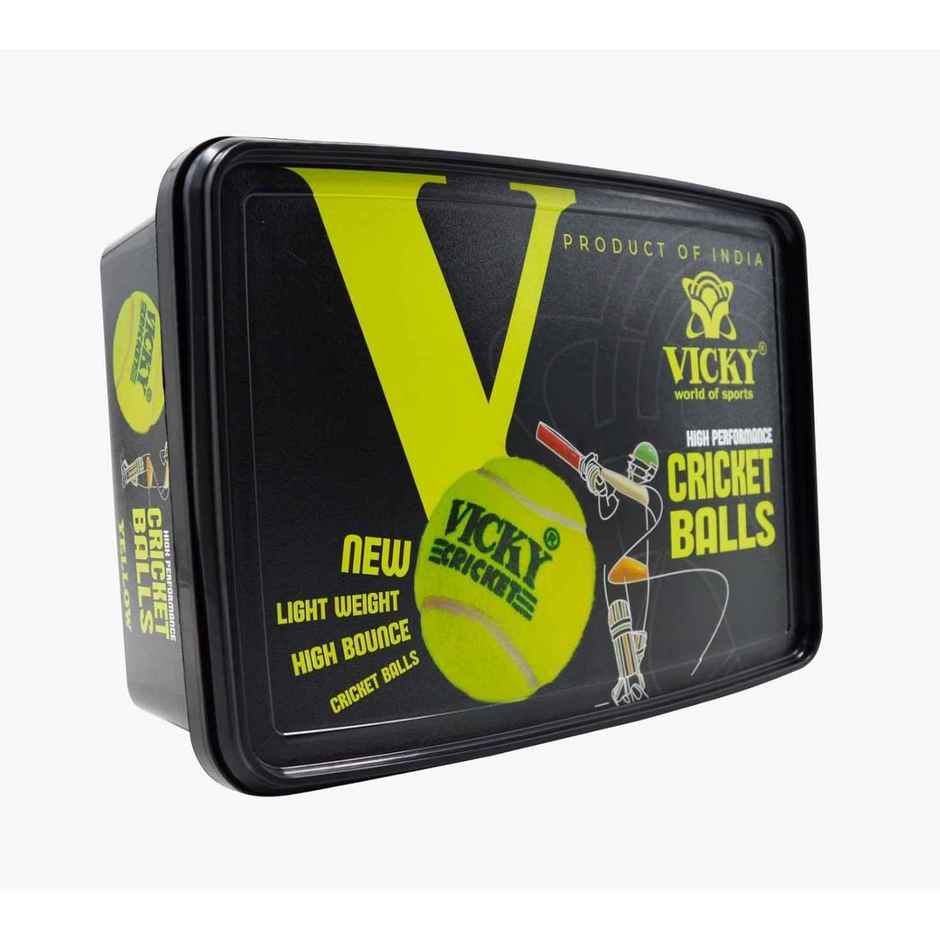 Vicky Lightweight Rubber Cricket Ball | Yellow