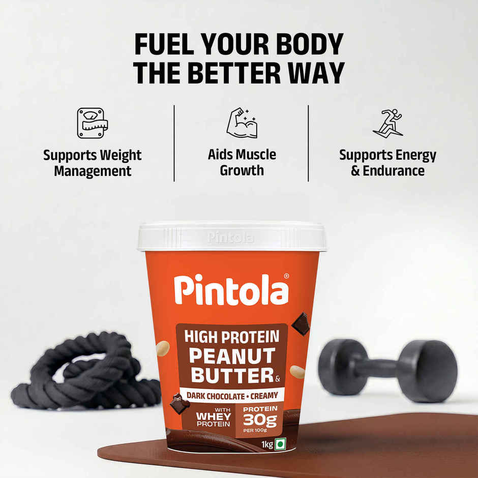 Pintola High Protein Dark Chocolate Peanut Butter - Crunchy