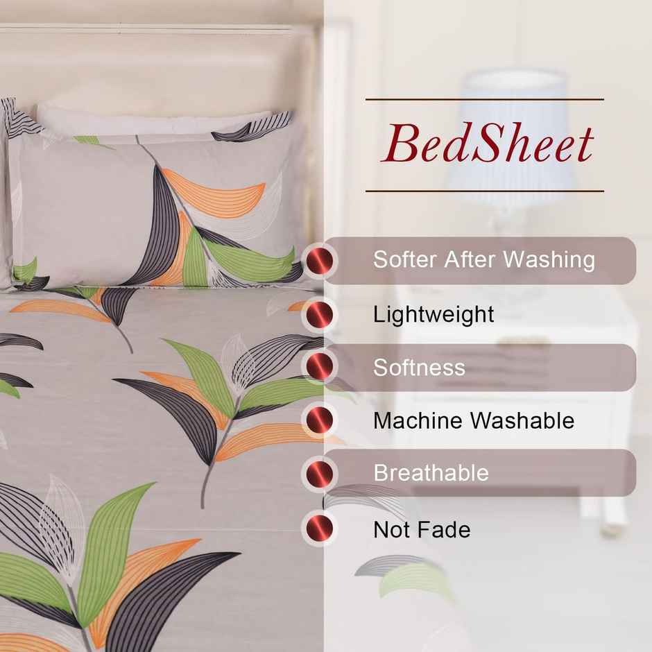 Status Micro King Size Double Bedsheet 220 Cm x 240 Cm - Dsn-2