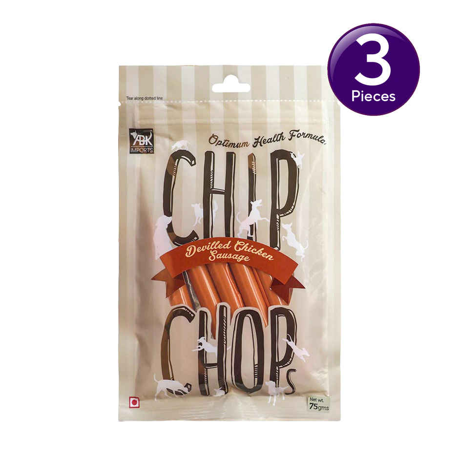 Chip Chops Devilled Chicken Sausage Dog Treat Combo 