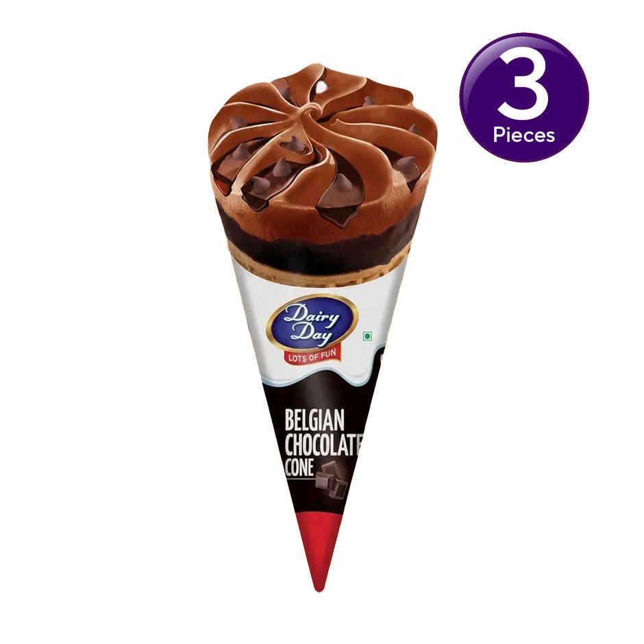 Dairy Day Belgian Chocolate Ice Cream Cone Combo 