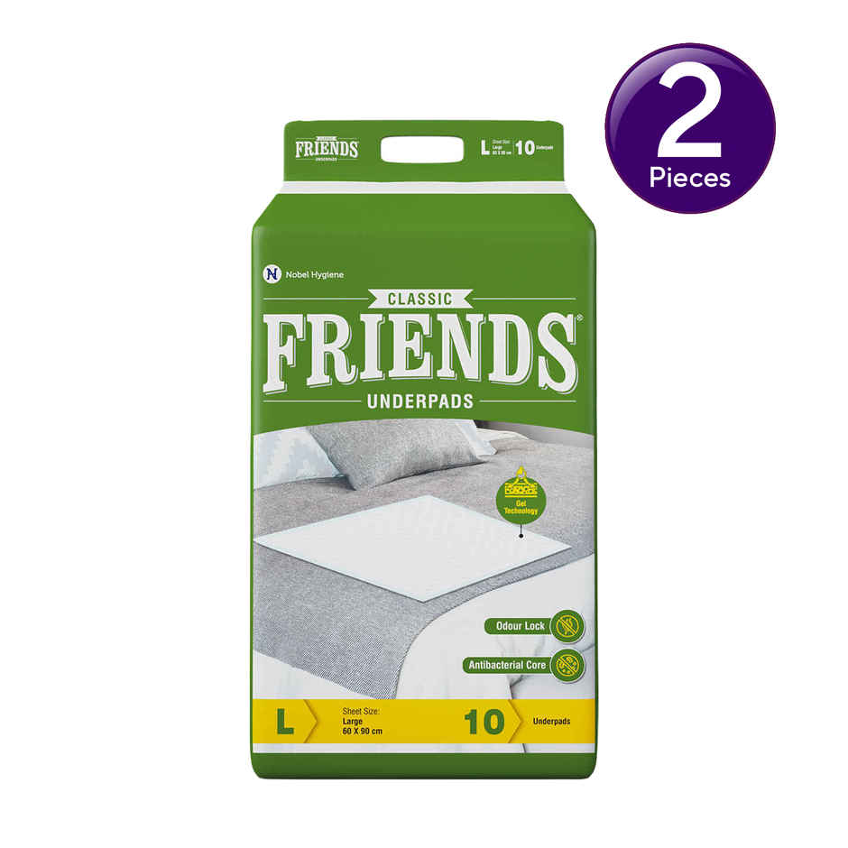 Friends Classic Disposable Underpad  Large Size 60x90 cm Combo