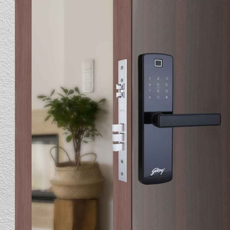Godrej Smart Lock Catus Connect | Digital Lock | 5-in-1 Access | WiFi, Fingerprint, Pin | Black