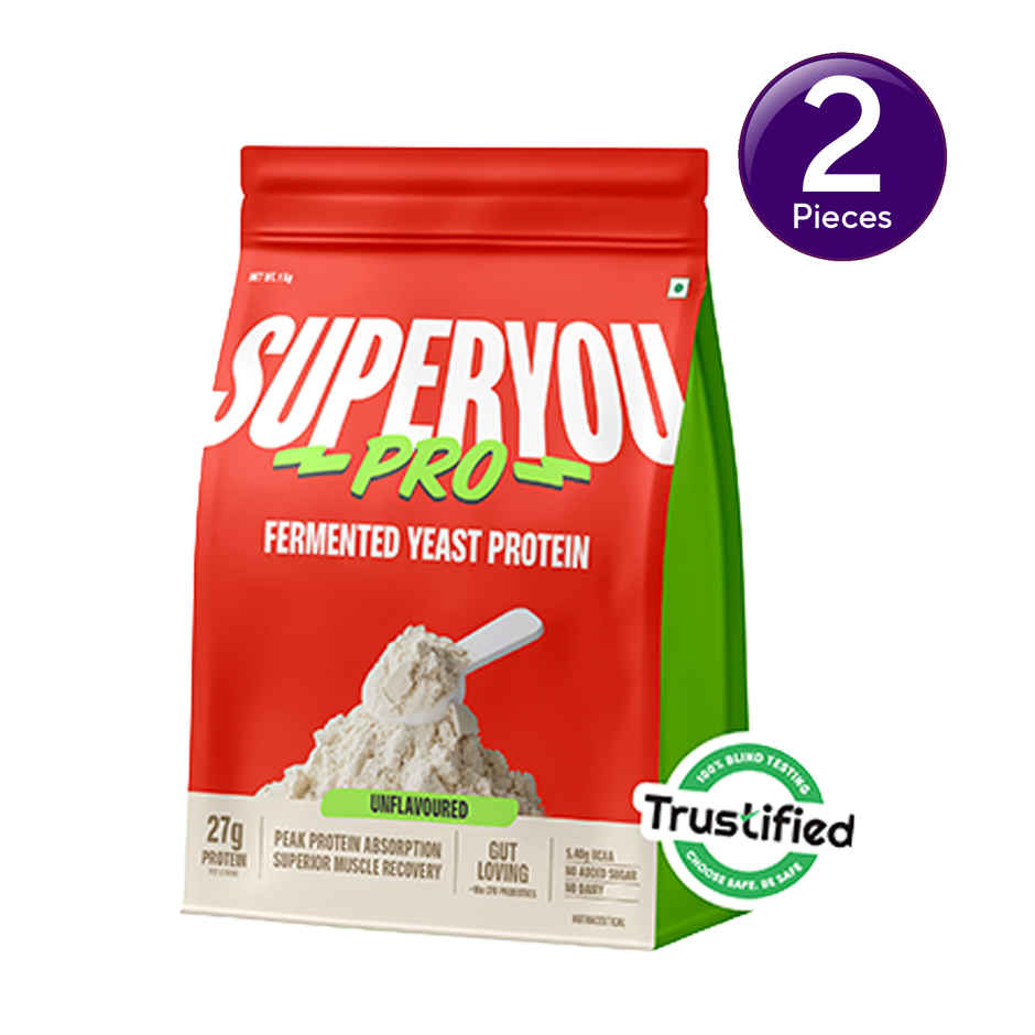 Superyou Pro Fermented Yeast Protein | Unflavoured | 26g Protein Per Scoop Combo  