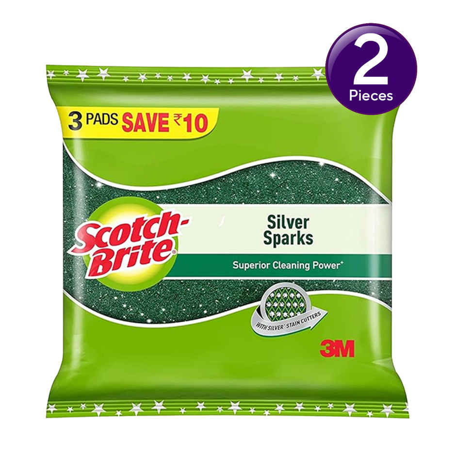 Scotch-Brite SIlver Sparks - 9.5 x 14 (Pack of 3) Combo 