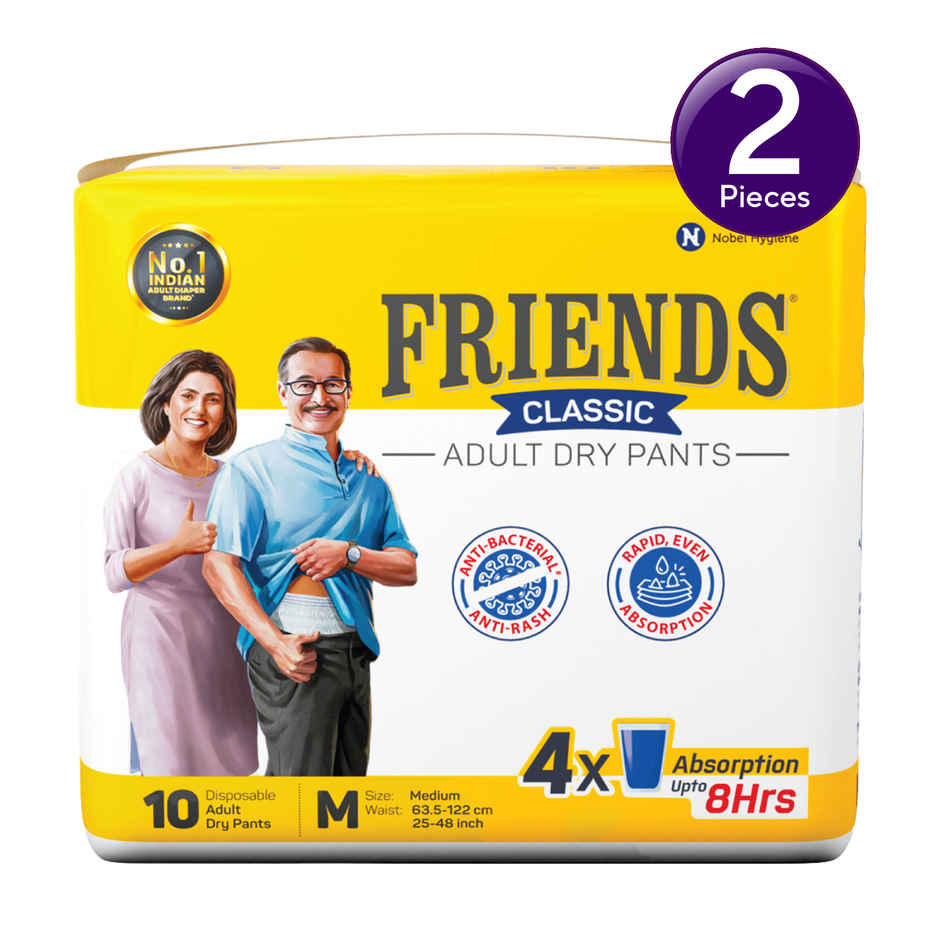 Friends Adult Diaper Pant | Classic Type | M | 25 - 48 inch Combo
