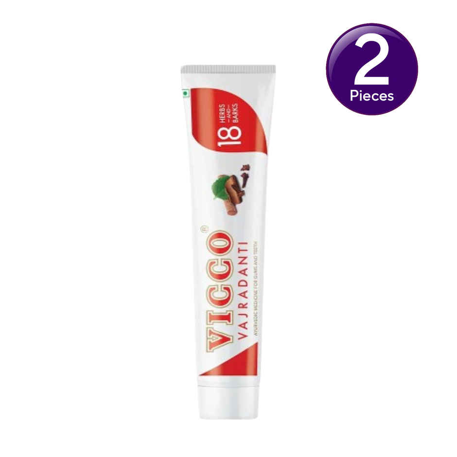 Vicco Vajradanti Ayurvedic Toothpaste | Herbal Gum Care for Strong & Healthy Tooth Combo