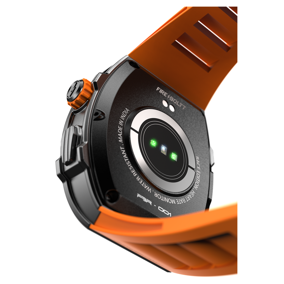 Fire-Boltt Ashphalt Smartwatch | 1.91" Display | BT Calling - Gun Metal Orange