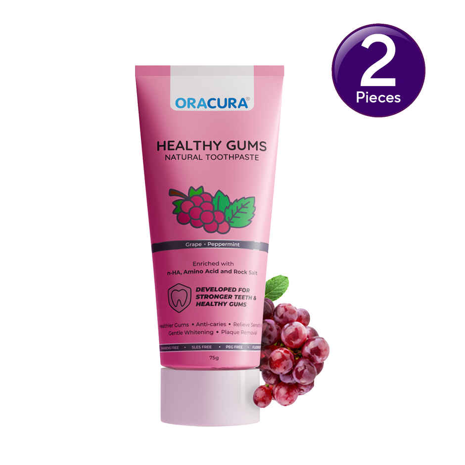 Oracura Healthy Gums Natural Toothpaste Grapes Combo