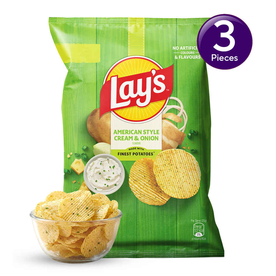 Lay's American Cream & Onion Potato Chips Combo