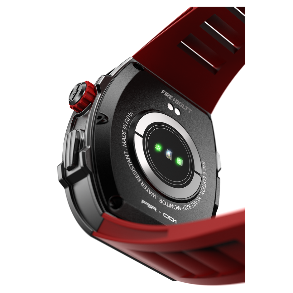 Fire-Boltt Ashphalt Smartwatch | 1.91" Display | BT Calling - Gun Metal Red