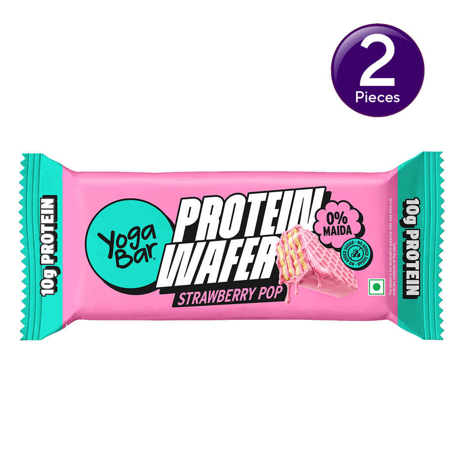 Yoga Bar Protein Wafer Strawberry Pop | 0% Maida Combo