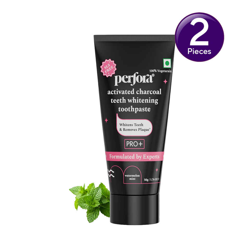 Perfora Activated Charcoal Whitening Toothpaste Combo