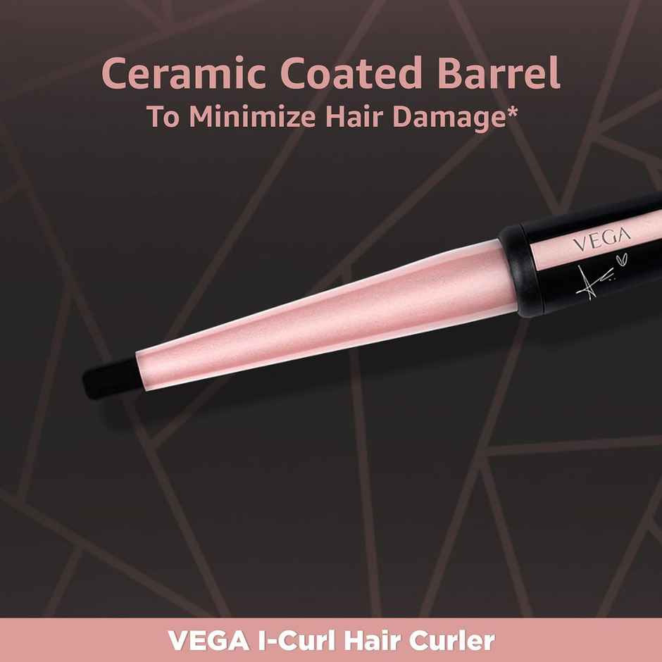 Vega I-Curl Hair Curler for Women with 13mm-25mm Barrel, Quick Heatup Technology, (VHCH-05)
