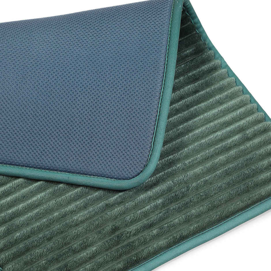 Status Ribbed Anti- Skid Foam Bath Mat | 40 x 60 cm | Green