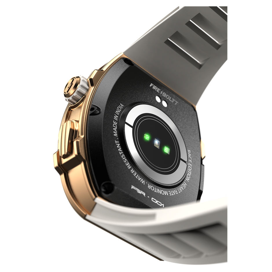 Fire-Boltt Ashphalt Smartwatch | 1.91" Display | BT Calling - Gold White