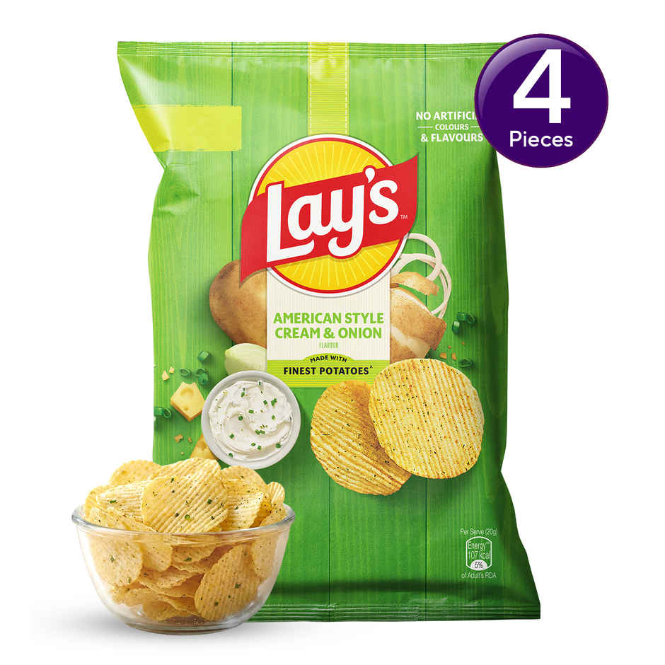 Lay's American Cream & Onion Potato Chips Combo 