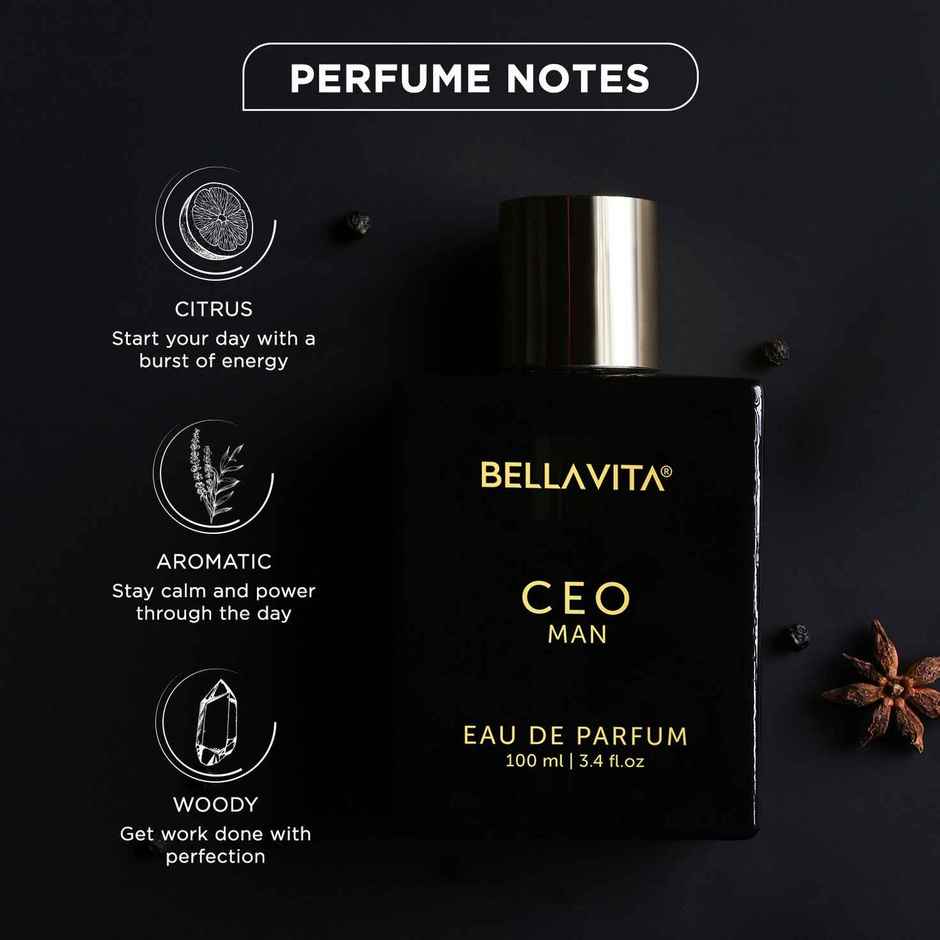Bella Vita Organic CEO Man Eau De Parfum For Men | Long-Lasting Hints Of Lemon And Sugar