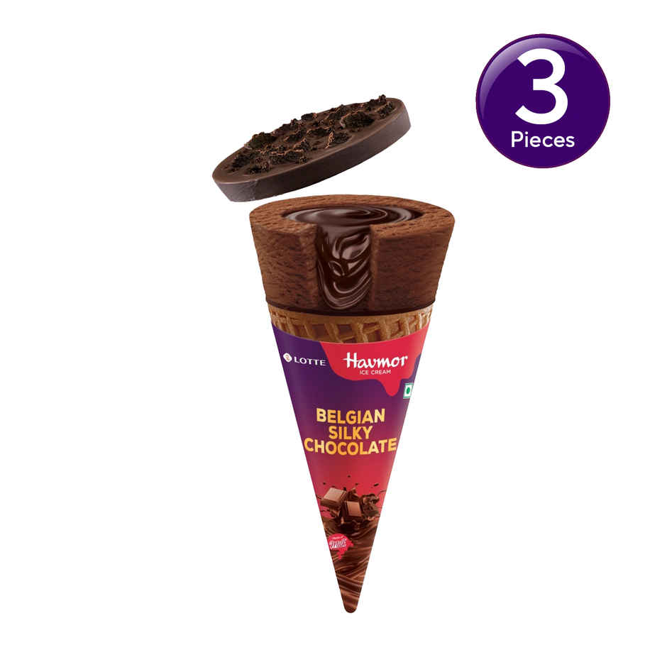 Havmor Belgian Silky Ice cream Chocolate Cone Combo      