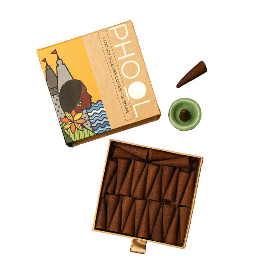 Jasmine Dhoop Cones 100% Natural Certified | Phool