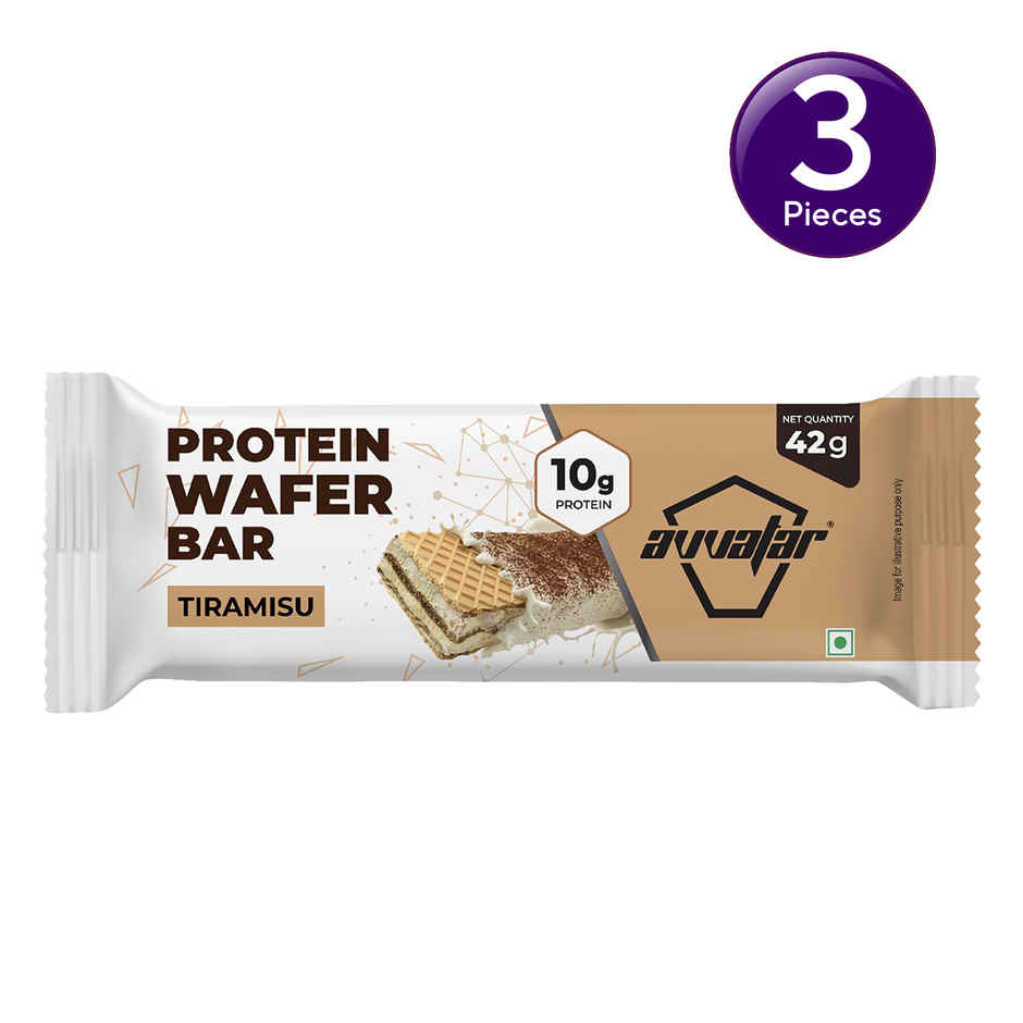 Avvatar 10g Protein Wafer Bar | Tiramisu Flavour Single Bar Combo 
