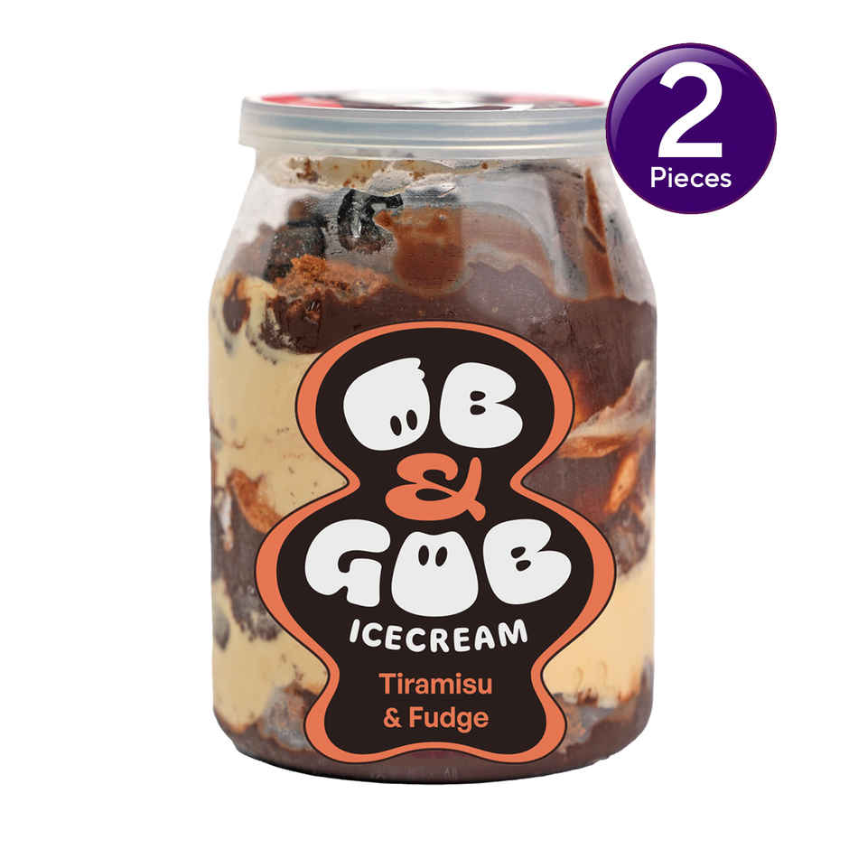 OB & GOB Tiramisu & Fudge Ice Cream Sundae Combo