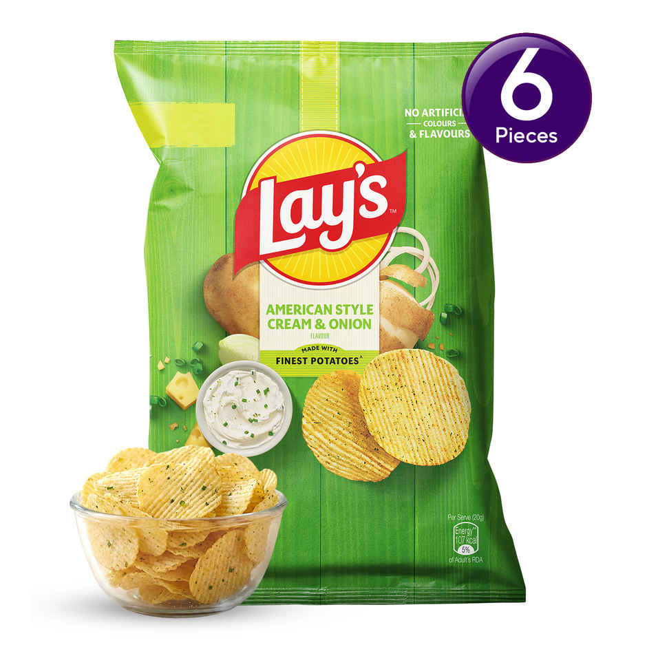 Lay's American Cream & Onion Potato Chips Combo     