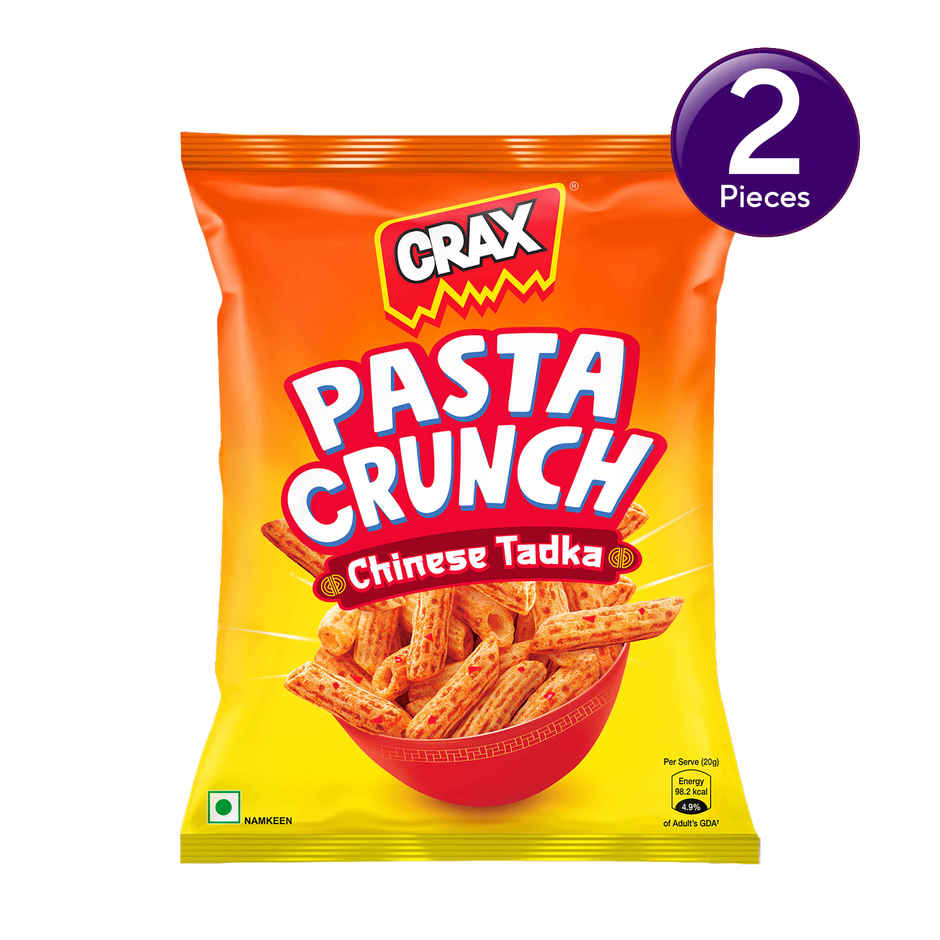 Crax Pasta Crunch Chinese Tadka Puff Snacks Combo