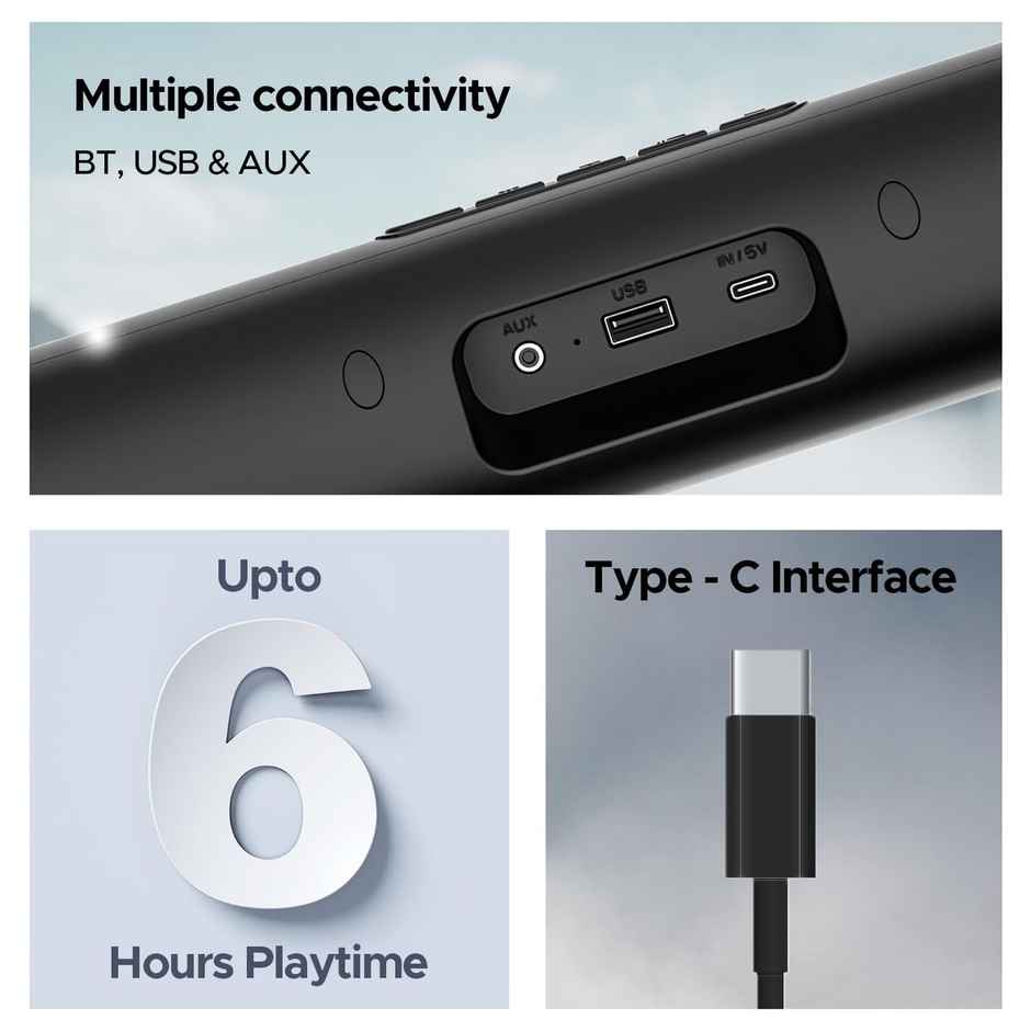 boAt Aavante Bar Groove Bluetooth 2.0 Channel Soundbar with 16 W RMS Output(Premium Black)