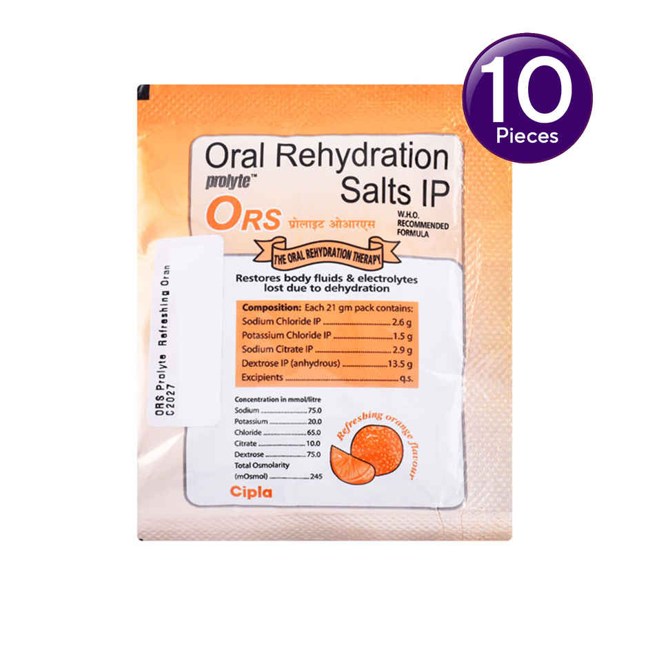 Cipla ORS Orange Flavour Powder Combo