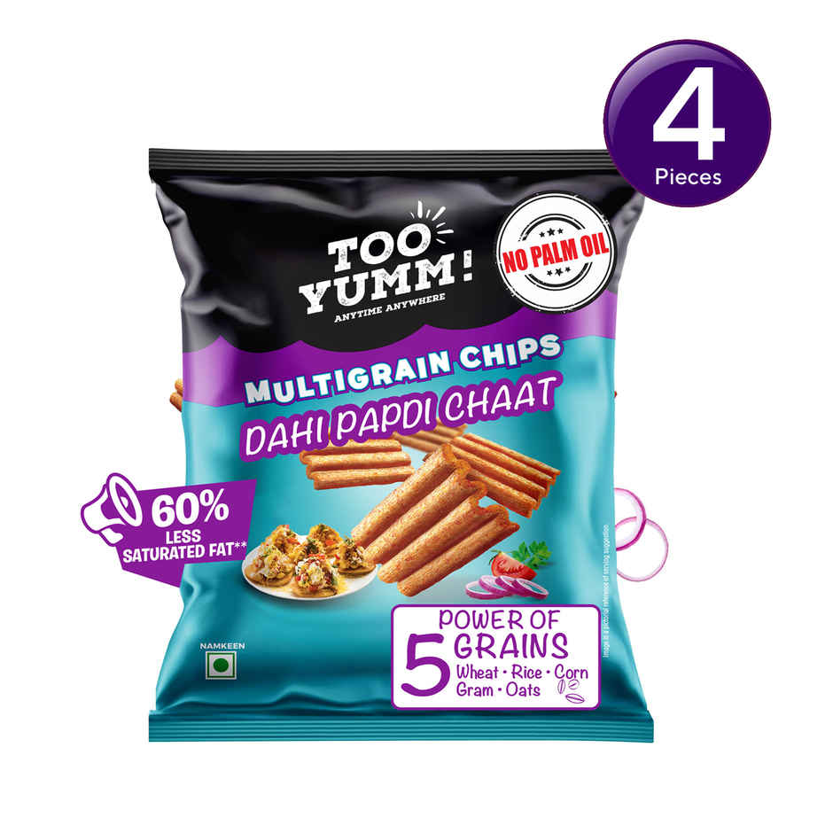 Too Yumm! Dahi Papdi Chaat Multigrain Healthy Chips High Protein Crunchy Crisps Combo 