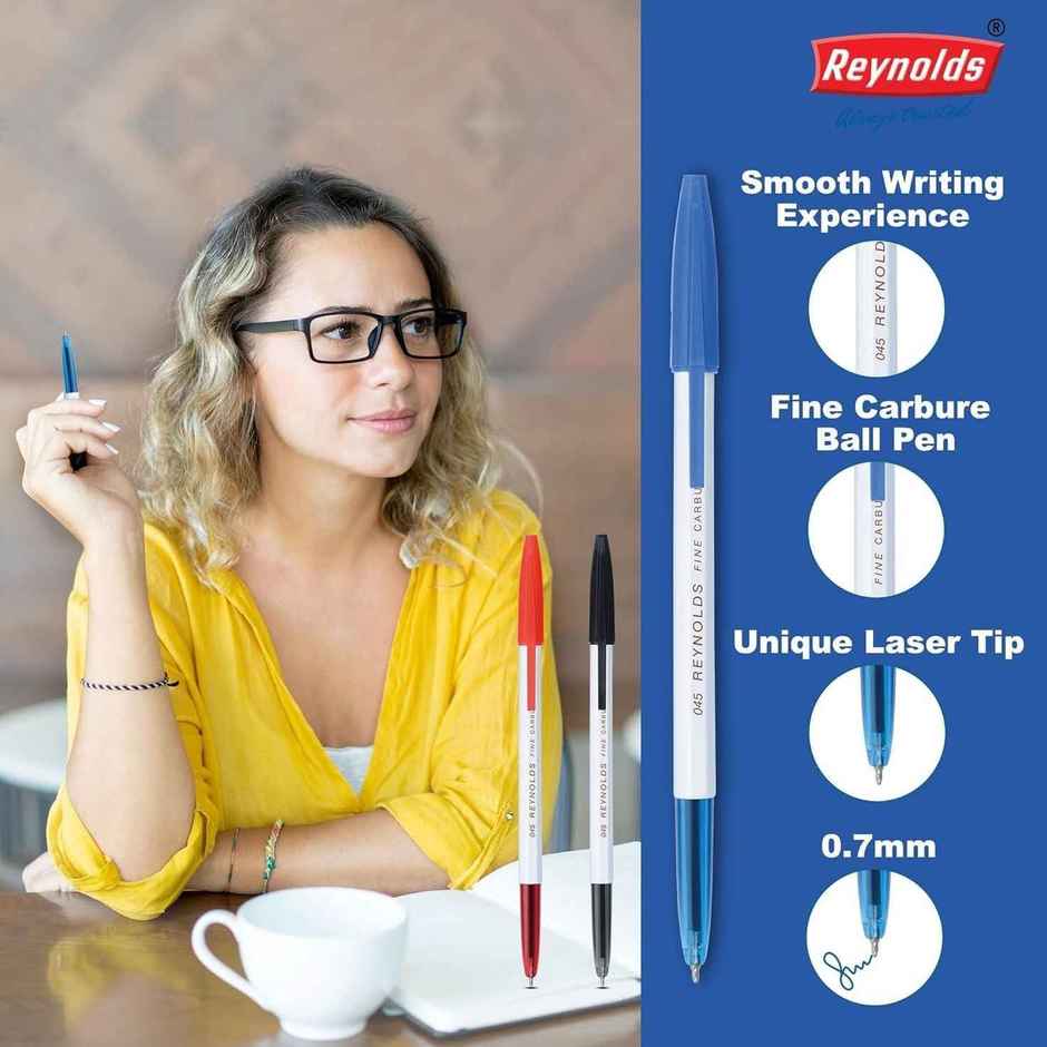 Reynolds 045 Ball Pen Set (10 Blue Pens)