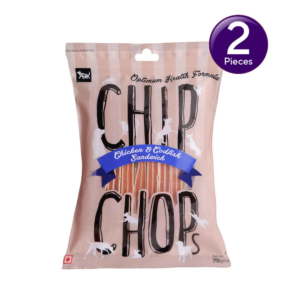 Chip Chops Chicken & Codfish Sandwich Dog Treat Combo