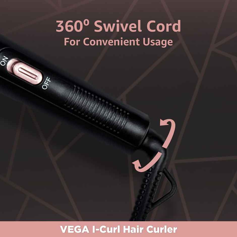 Vega I-Curl Hair Curler for Women with 13mm-25mm Barrel, Quick Heatup Technology, (VHCH-05)