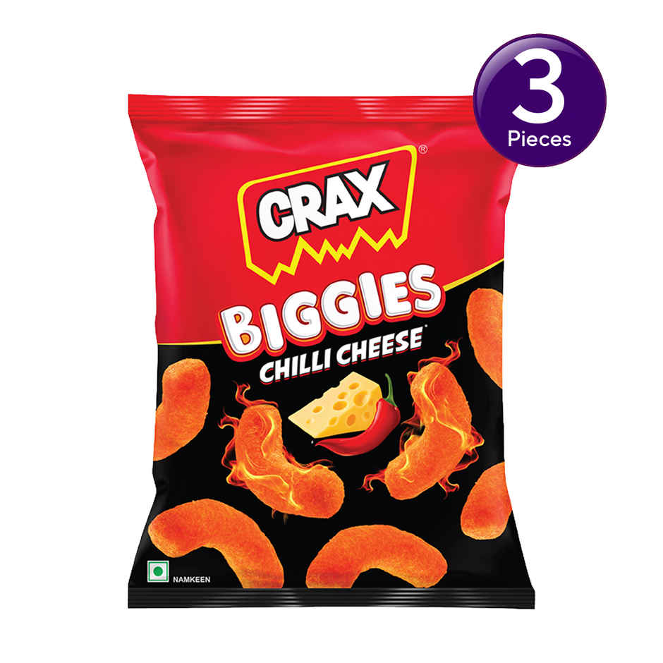 Crax Biggies Chilli Cheese Puff Snacks  Combo