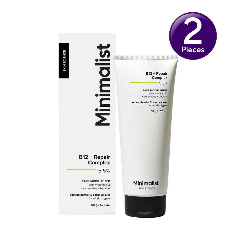 Minimalist Vitamin B12 + Repair Complex 5.5% Face Moisturizer Combo